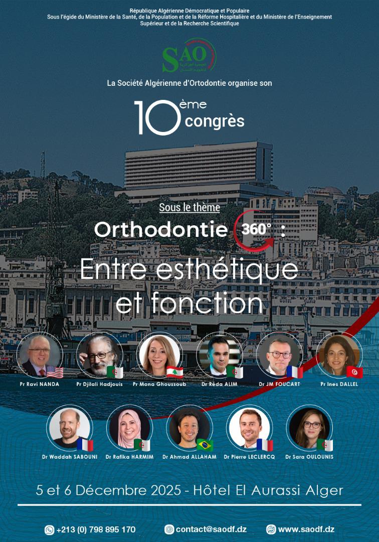 Congrès annuel de la Société Algérienne d'Orthodontie (SAO)